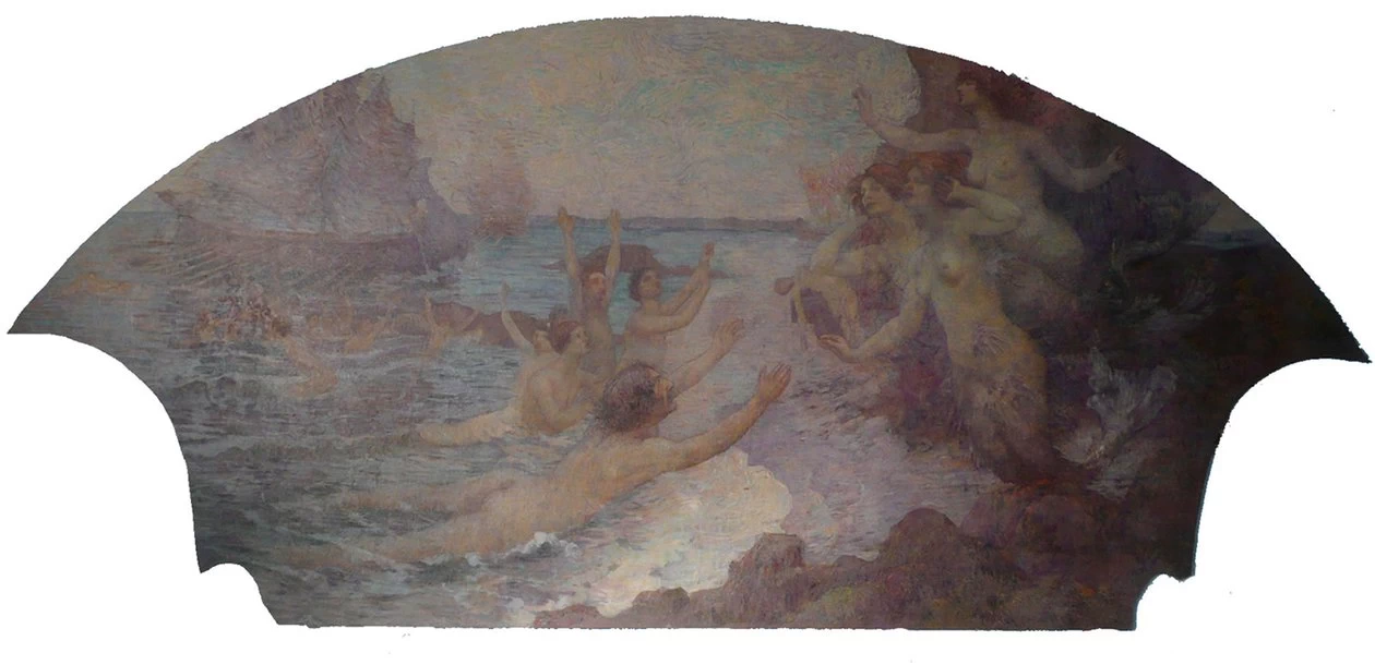 Arti liriche - Ispirazione musicale, Pannello laterale del foyer del Teatro Municipale di Rio de Janeiro
